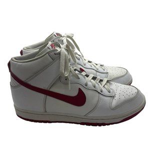 Nike Dunk Hi High White Red Leather Sneakers Men's Size 13 US 904233-102 2017
